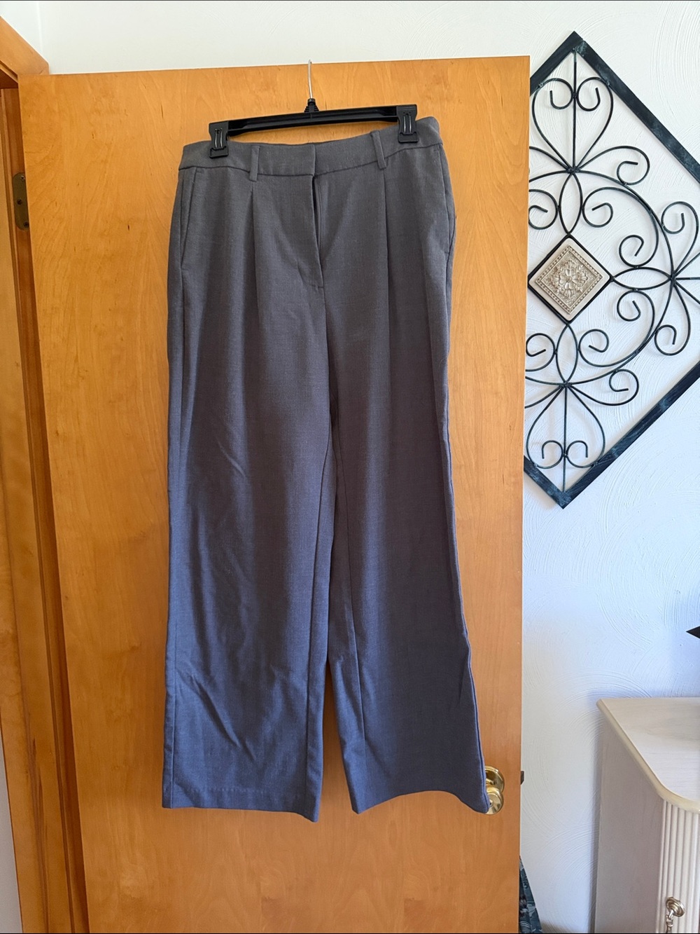 Old Navy Classic Wide-Leg Gray Women's Dress Pants